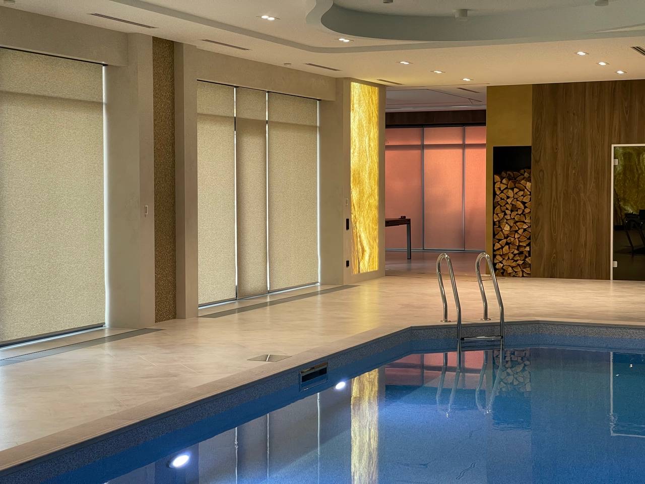 Подводное освещение бассейна в частной SPA-зоне
